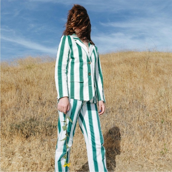 RVCA x Camille Row Striped Jacket Pants Set 27 S - Picture 9 of 10
